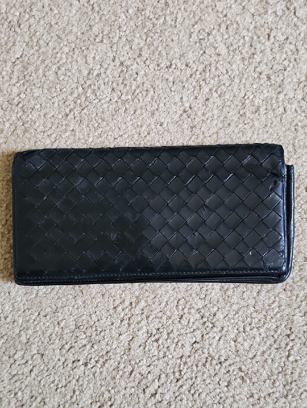 Bottega Veneta Black Leather Card Wallet